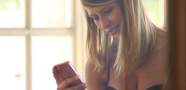  Young girl Lauren Clare masturbating on the phone
